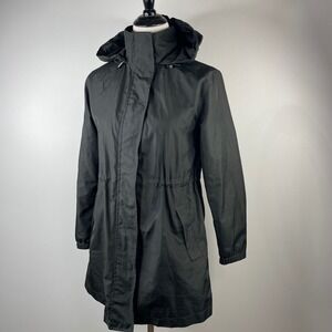 A New Day Women Black Water Resistant Hooded Anorak Jacket XS 283010383